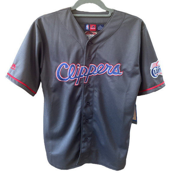 Majestic Kids NBA Los Angeles Clippers Chris Paul #3 Jersey Gray Size Medium NEW - Picture 1 of 6